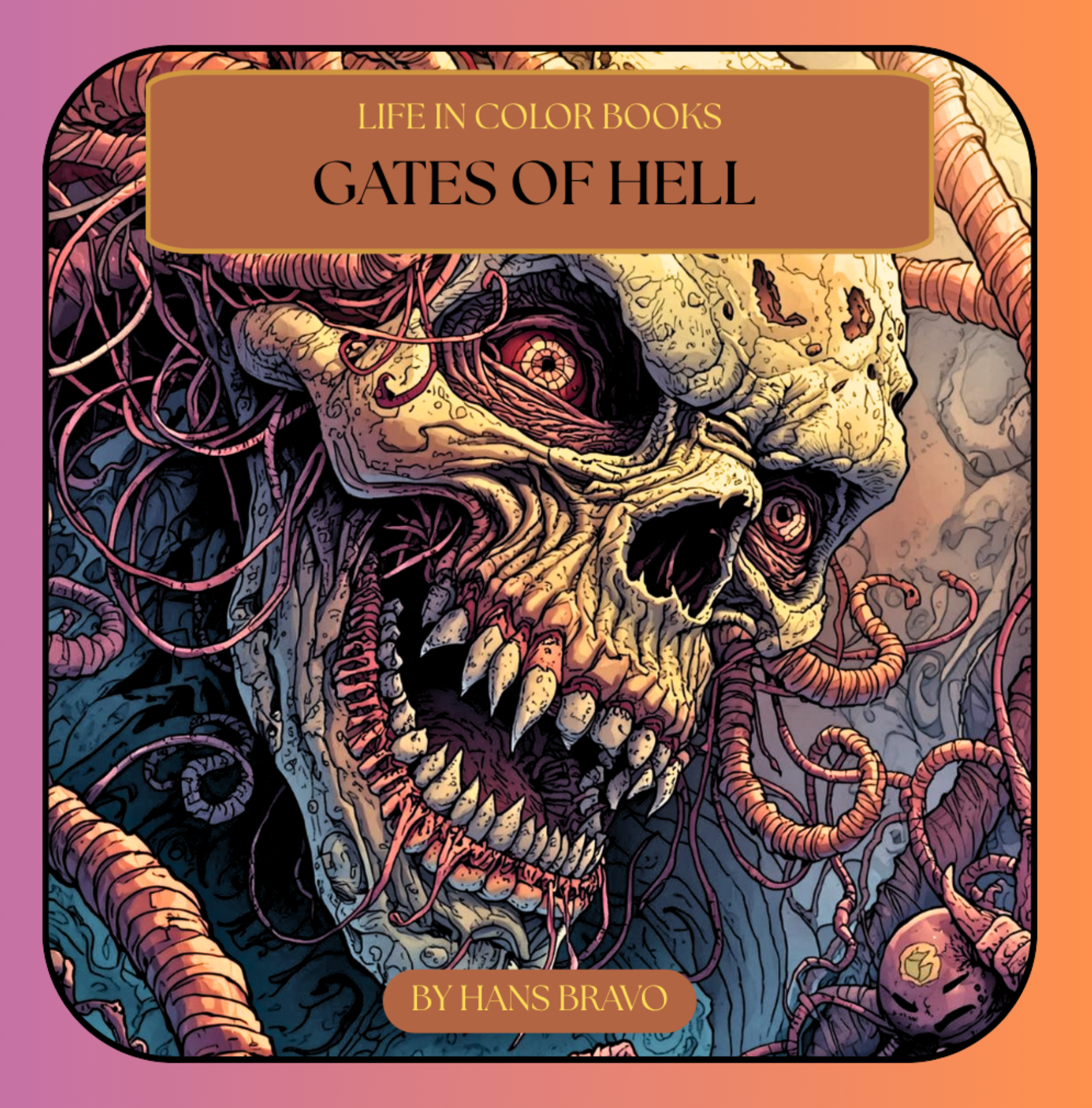 Explore Curse of the Black Sea, a dark pirate coloring book for adults filled with haunted waters, ancient treasure, sea monsters, and adventure.